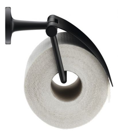 DURAVIT Starck T Uchwyt na papier toaletowy z pokrywą, czarny mat 0099404600