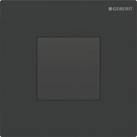 GEBERIT Elektroniczny zawór spłukujący do pisuaru, zasilanie bateryjne, Typ 30, czarny mat, easy-to-clean 116037161
