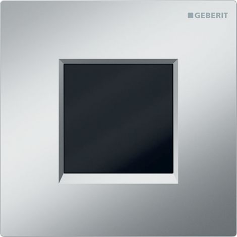GEBERIT Elektroniczny zawór spłukujący do pisuaru, zasilanie bateryjne, Typ 30, chrom mat, easy-to-clean 116037JQ1