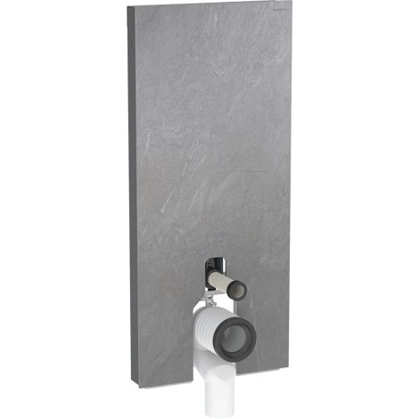 GEBERIT Moduł sanitarny Monolith Plus do WC stojącego, H114, imitacja betonu, boki czarne 131233007
