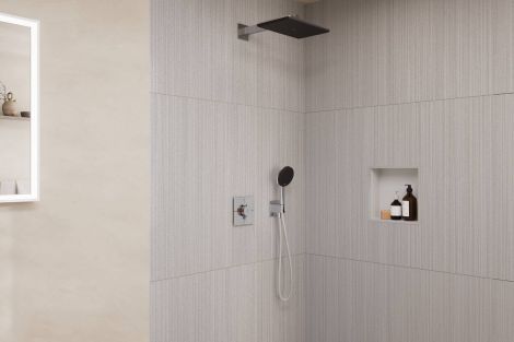 HANSGROHE Raindance Alive Q System prysznicowy 210/340 1jet z baterią termostatyczną i iBox universal 2, podtynkowy chrom 24620000