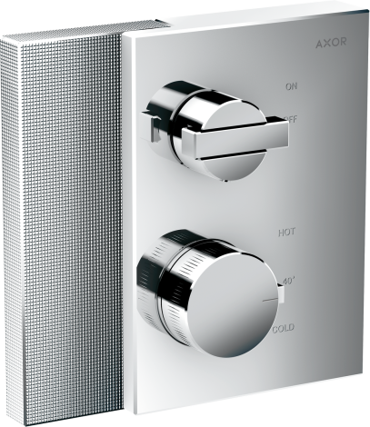 AXOR Edge Bateria termostatyczna z zaworem odcinającym do 1 odbiornika, podtynkowa, szlif diamentowy chrom 46751000