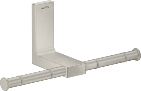 AXOR Universal Rectangular Uchwyt na papier toaletowy, podwójny Stal Szlachetna Optyczna 42657800