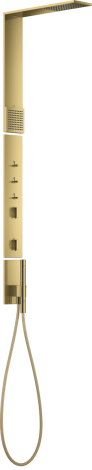 AXOR ShowerComposition Panel prysznicowy z termostatem, głowicą prysznicową 110/220 1jet i prysznicem na ramiona, złoty optyczny polerowany 12595990