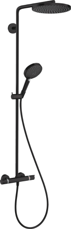 HANSGROHE Raindance S Komplet prysznicowy 240 1jet PowderRain, EcoSmart+ z termostatem czarny mat 28825670