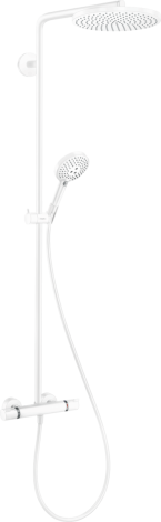 HANSGROHE Raindance S Komplet prysznicowy 240 1jet PowderRain, EcoSmart+ z termostatem biały mat 28825700