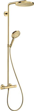 HANSGROHE Raindance S Komplet prysznicowy 240 1jet PowderRain, EcoSmart+ z termostatem złoty optyczny polerowany 28825990