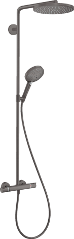 HANSGROHE Raindance S Komplet prysznicowy 240 1jet PowderRain, EcoSmart+ z termostatem czarny chrom szczotkowany 28825340