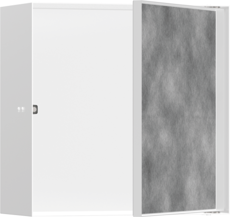 HANSGROHE XtraStoris Rock Wnęka ścienna z drzwiczkami do wyłożenia płytkami biały mat 30 x 30 x 14 cm 56091700