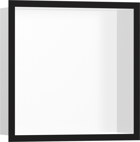 HANSGROHE XtraStoris Individual Wnęka ścienna z ozdobną ramką 30x30cm czarny mat 56099670