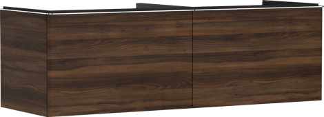 HANSGROHE Xelu Q Szafka pod szlifowaną umywalkę wpuszczaną w blat z 2 szufladami 156 x 55 cm Ciemny Orzech 54073000