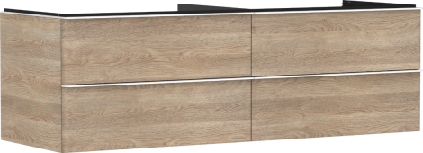 HANSGROHE Xelu Q Szafka pod umywalkę nablatową z 4 szufladami 156 x 55 cm naturalny dąb 54092700