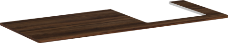 HANSGROHE Xelu Q Blat 136 x 55cm z wycięciem po prawej stronie pod umywalkę wpuszczaną, szlifowaną 50 x 48cm ciemny orzech 54098630