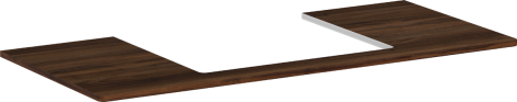 HANSGROHE Xelu Q Blat 118 x 55cm z wycięciem na środku pod umywalkę wpuszczaną, szlifowaną 60 x 48cm ciemny orzech 54111630