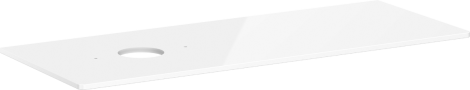 HANSGROHE Xelu Q Blat 136 x 55 cm z wycięciem po lewej stronie pod umywalkę nablatową bez otworu na baterię biały wysoki połysk 54116050