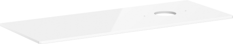 HANSGROHE Xelu Q Blat 136 x 55cm z wycięciem po prawej stronie pod umywalkę nablatową bez otworu na baterię Biały Wysoki Połysk 54117050