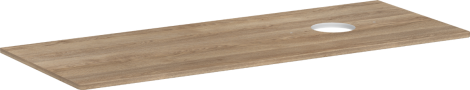 HANSGROHE Xelu Q Blat 136 x 55cm z wycięciem po prawej stronie pod umywalkę nablatową bez otworu na baterię Naturalny Dąb 54117230