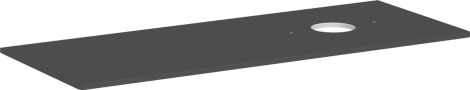 HANSGROHE Xelu Q Blat 136 x 55cm z wycięciem po prawej stronie pod umywalkę nablatową bez otworu na baterię Szary Diament Matowy 54117910