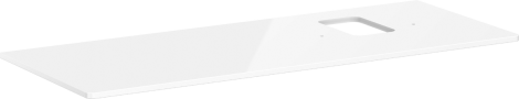 HANSGROHE Xelu Q Blat 136 x 55cm z wycięciem po prawej stronie pod umywalkę nablatową z otworem na baterię Biały Wysoki Połysk 54124050