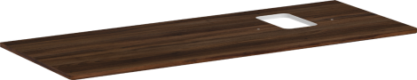 HANSGROHE Xelu Q Blat 136 x 55cm z wycięciem po prawej stronie pod umywalkę nablatową z otworem na baterię Ciemny Orzech 54124630