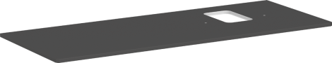 HANSGROHE Xelu Q Blat 136 x 55cm z wycięciem po prawej stronie pod umywalkę nablatową z otworem na baterię Szary Diament Matowy 54124910
