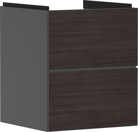 HANSGROHE Xevolos E Szafka pod małą umywalkę wiszacą z 2 szufladami 48 x 47,5cm szary łupek matowy 54174730