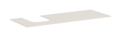 HANSGROHE Xevolos E Blat 137 x 55cm z wycięciem po lewej stronie pod umywalkę wpuszczaną, szlifowaną 50 x 48cm, Piaskowy Beż Matowy 54205780
