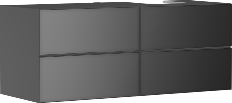 HANSGROHE Xevolos E Szafka pod szlifowaną umywalkę wpuszczaną w blat po prawej stronie z 4 szufladami 137 x 55 cm, szary łupek matowy 54241770