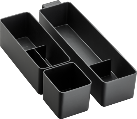 HANSGROHE IntraStoris Zestaw pojemników podstawowych 10 x 34,5 cm czarny mat  54224670