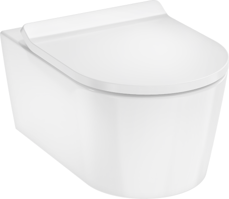 HANSGROHE EluPura S Miska wisząca WC 540, AquaHelix Flush z deską WC, SoftClose, QuickRelease, Slim biały 60344450