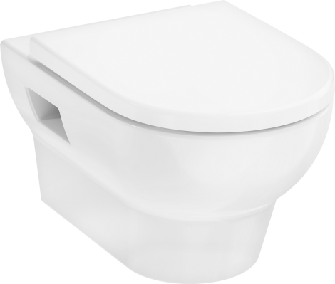HANSGROHE GladeLake S Miska wisząca WC 540, AquaChannel Flush z deską WC, SoftClose, QuickRelease biały 60309450