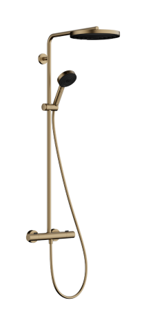 HANSGROHE Pulsify S Puro Komplet prysznicowy 260 1jet EcoSmart z Ecostat Fine i główką prysznicową 3jet Brąz Szczotkowany 24237140