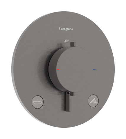 HANSGROHE Ecostat Comfort S Bateria termostatyczna do 2 odbiorników czarny chrom szczotkowany 33718340