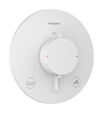 HANSGROHE Ecostat Comfort S Bateria termostatyczna do 2 odbiorników biały mat 33718700
