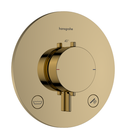 HANSGROHE Ecostat Comfort S Bateria termostatyczna do 2 odbiorników złoty optyczny polerowany 33718990