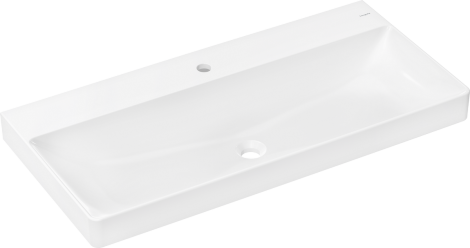 HANSGROHE Xelu Q Umywalka wisząca 100 x 48cm z otworem na baterię, bez przelewu biały 60321450
