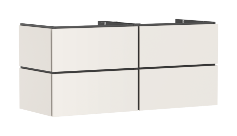 HANSGROHE Xilesa E Szafka pod szlifowaną umywalkę wpuszczaną w blat/nablatową z 4 szufladami PushOpen 137,5 x 55cm piaskowy beż matowy 54306780