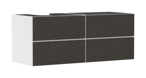 HANSGROHE Xevolos E Szafka pod szlifowaną umywalkę wpuszczaną w blat/nablatową po lewej stronie z 4 szufladami 137 x 55cm, biały mat 54236660