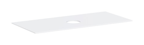 HANSGROHE Xevolos E Blat 118 x 55cm z wycięciem na środku pod umywalkę nablatową bez otworu na baterię biały mat 54330700