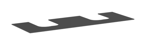 HANSGROHE Xevolos E Blat 157 x 55cm z wycięciami pod 2 umywalki nablatowe bez otworu na baterię szary łupek matowy 54335760