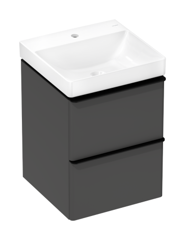 HANSGROHE Xelu Q Zestaw mała umywalka wisząca z szafką z 2 szufladami 48 x 47,5cm, szary diament matowy 54369670