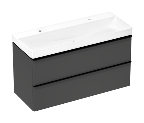 HANSGROHE Xelu Q Zestaw umywalka wisząca z szafką z 2 szufladami 118 x 47,5cm, szary diament matowy 54387670