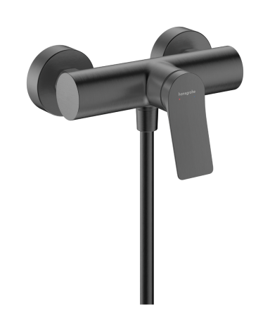 HANSGROHE Vivenis Jednouchwytowa bateria prysznicowa Original, natynkowa czarny chrom szczotkowany 75623340