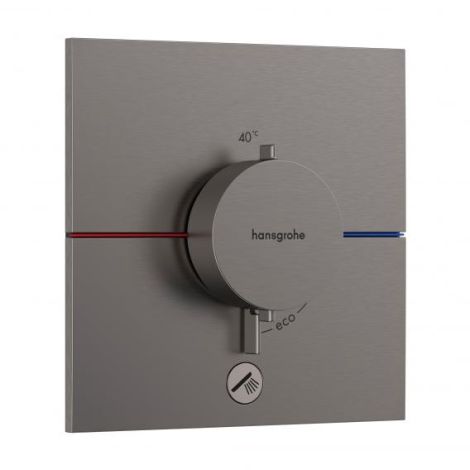HANSGROHE ShowerSelect Comfort E Bateria termostatyczna, do 1 odbiornika z dodatkowym wyjściem czarny chrom szczotkowany 15575340