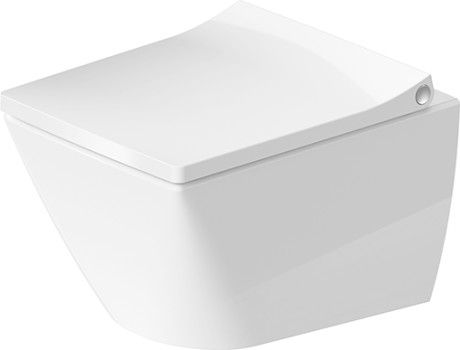 DURAVIT Viu Miska toaletowa wisząca Compact Duravit Rimless 37x48 cm, biała z powłoką wondergliss 25730900001