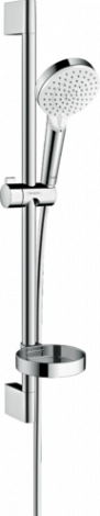 HANSGROHE Crometta Zestaw prysznicowy Vario z drążkiem 65 cm i mydelniczką biały/chrom 26553400