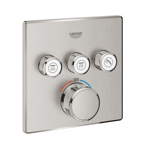 GROHE-SmartControl Bateria termostatyczna do obsługi trzech wyjść wody kolor stal nierdzewna 29126DC0