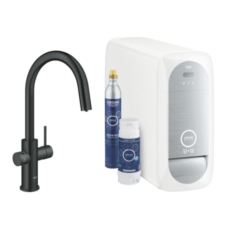 GROHE-Blue Home Bateria kuchenna z funkcją filtra Kolor czarny mat 31541KS0