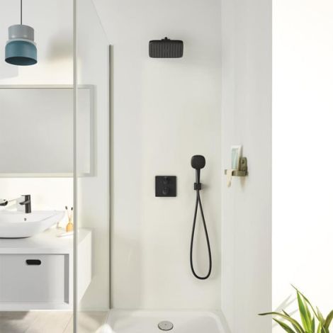 GROHE-Precision Thermostat Podtynkowy zestaw prysznicowy z deszczownicą Vitalio Comfort 250 czarny mat 348822430