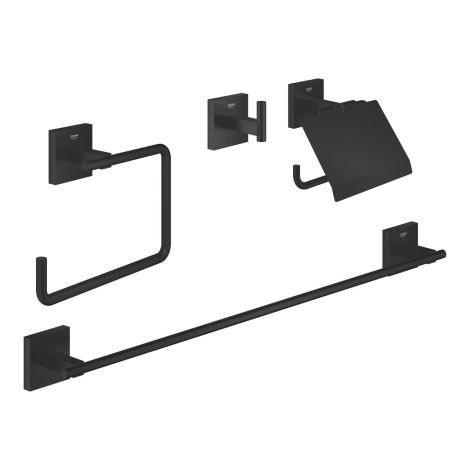 GROHE-Start Cube Zestaw akcesoriów łazienkowych 4 w 1 czarny mat 411152430